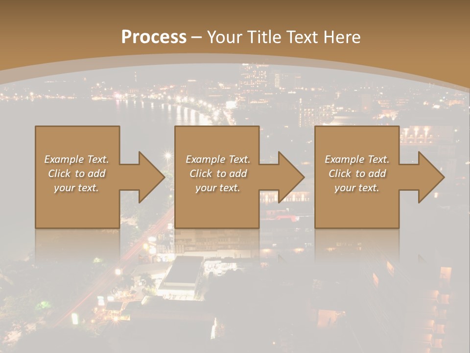 Cars Headlights Intersection PowerPoint Template
