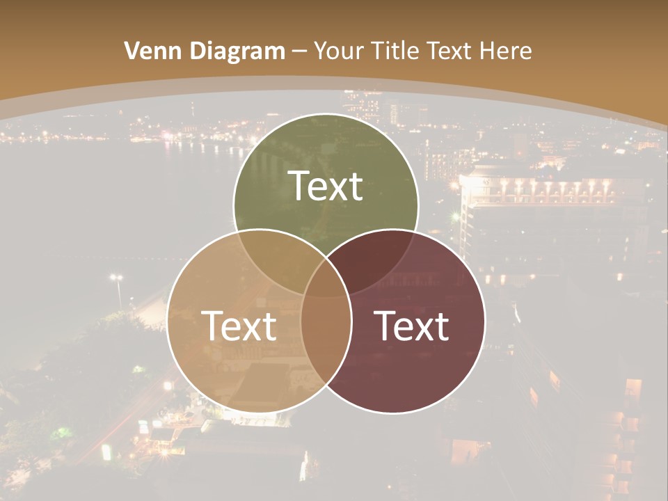 Cars Headlights Intersection PowerPoint Template