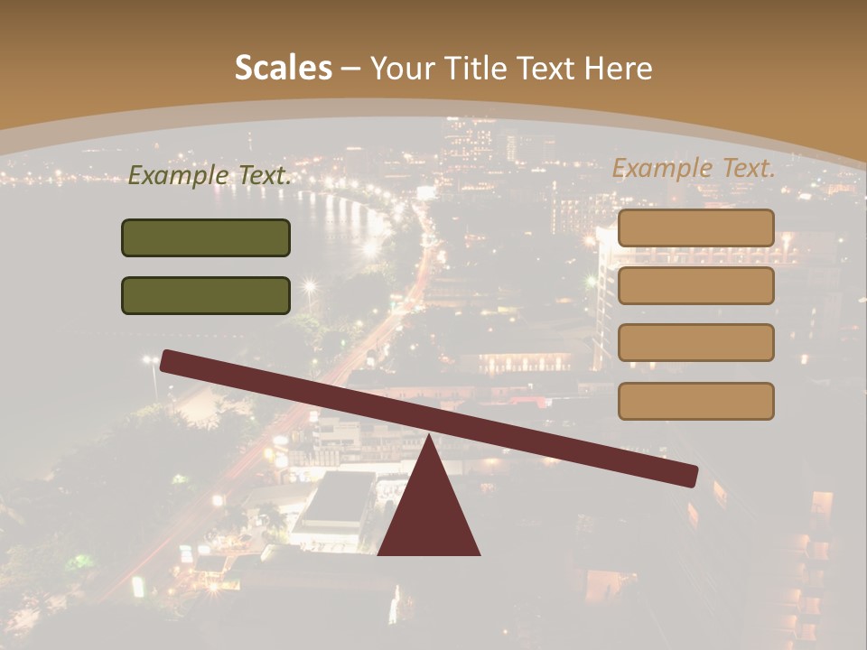 Cars Headlights Intersection PowerPoint Template