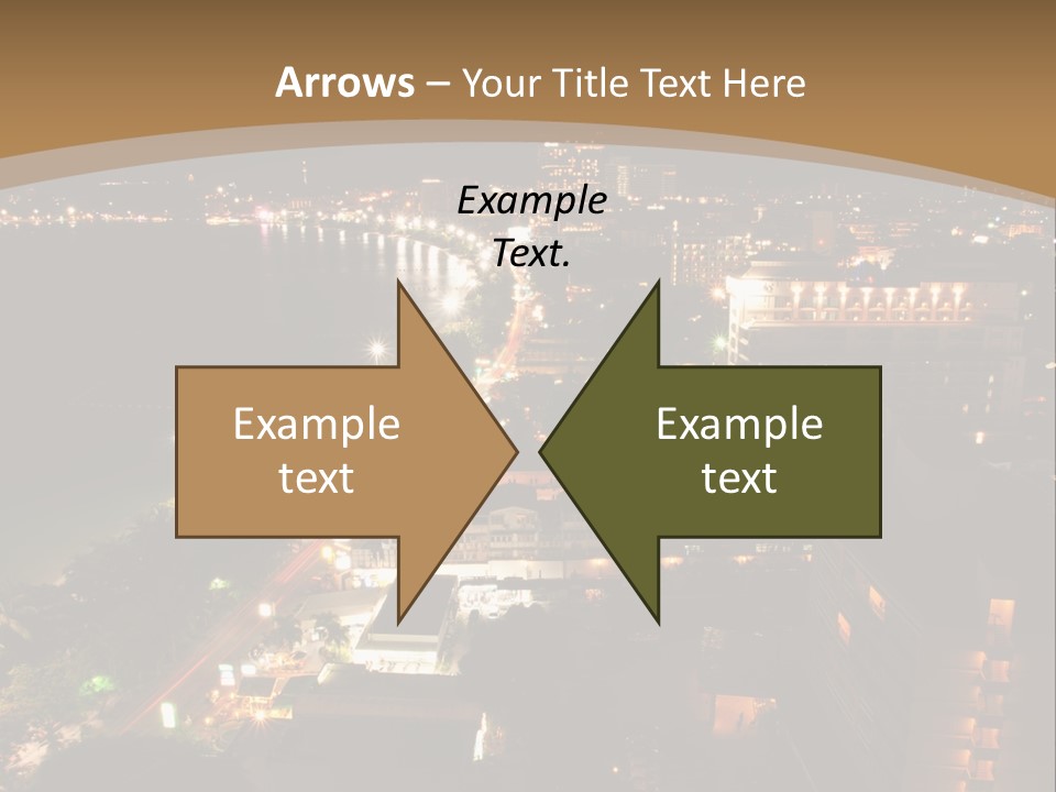 Cars Headlights Intersection PowerPoint Template