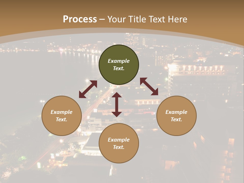 Cars Headlights Intersection PowerPoint Template