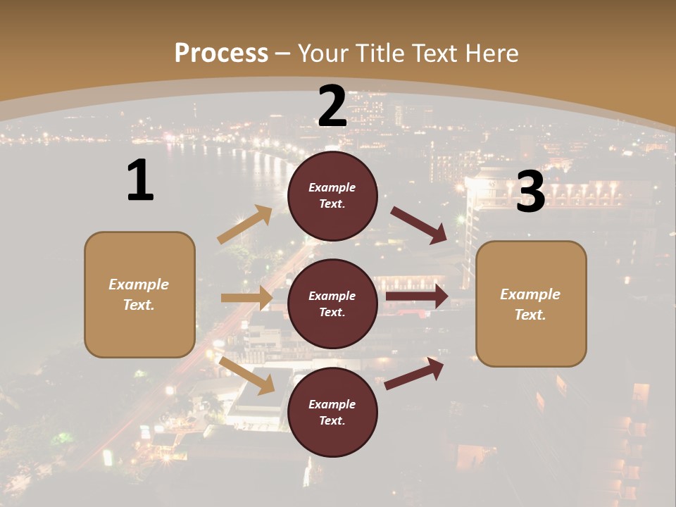 Cars Headlights Intersection PowerPoint Template