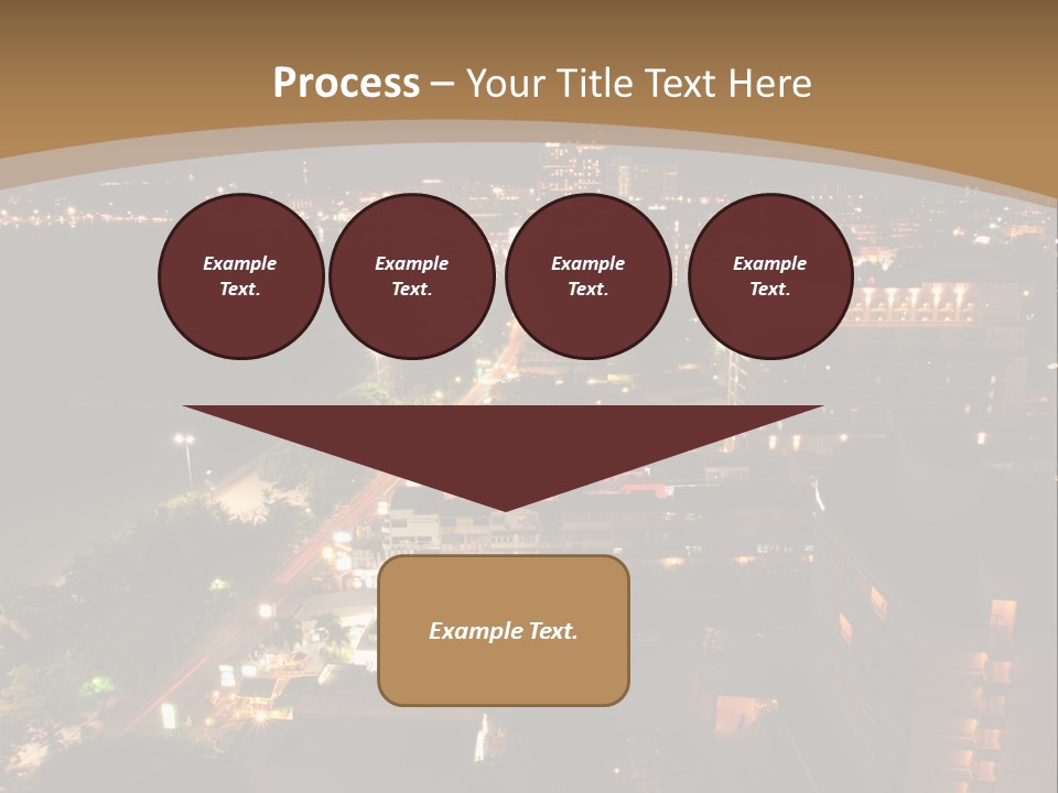 Cars Headlights Intersection PowerPoint Template