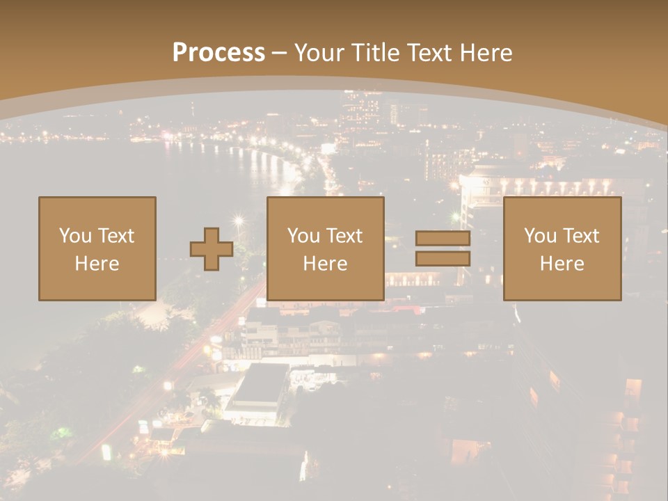 Cars Headlights Intersection PowerPoint Template