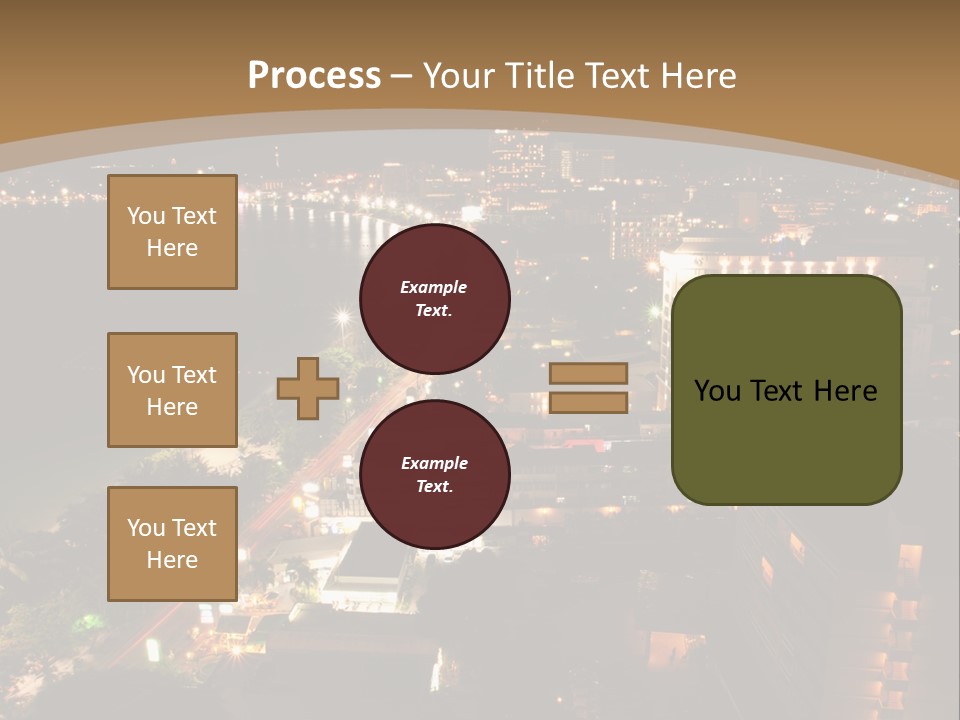Cars Headlights Intersection PowerPoint Template