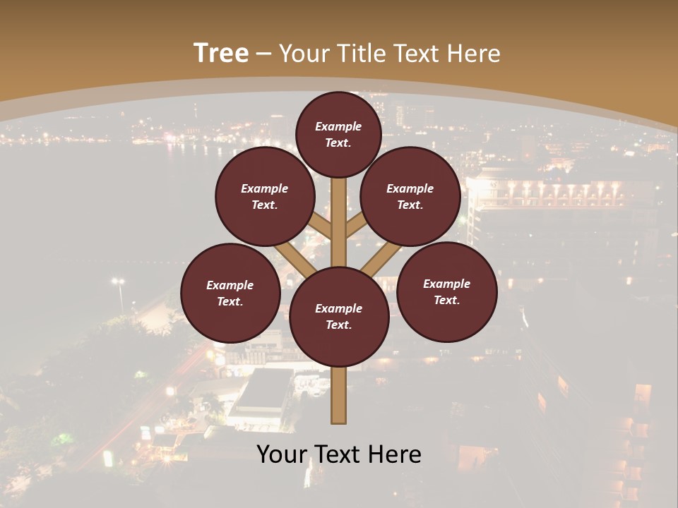 Cars Headlights Intersection PowerPoint Template