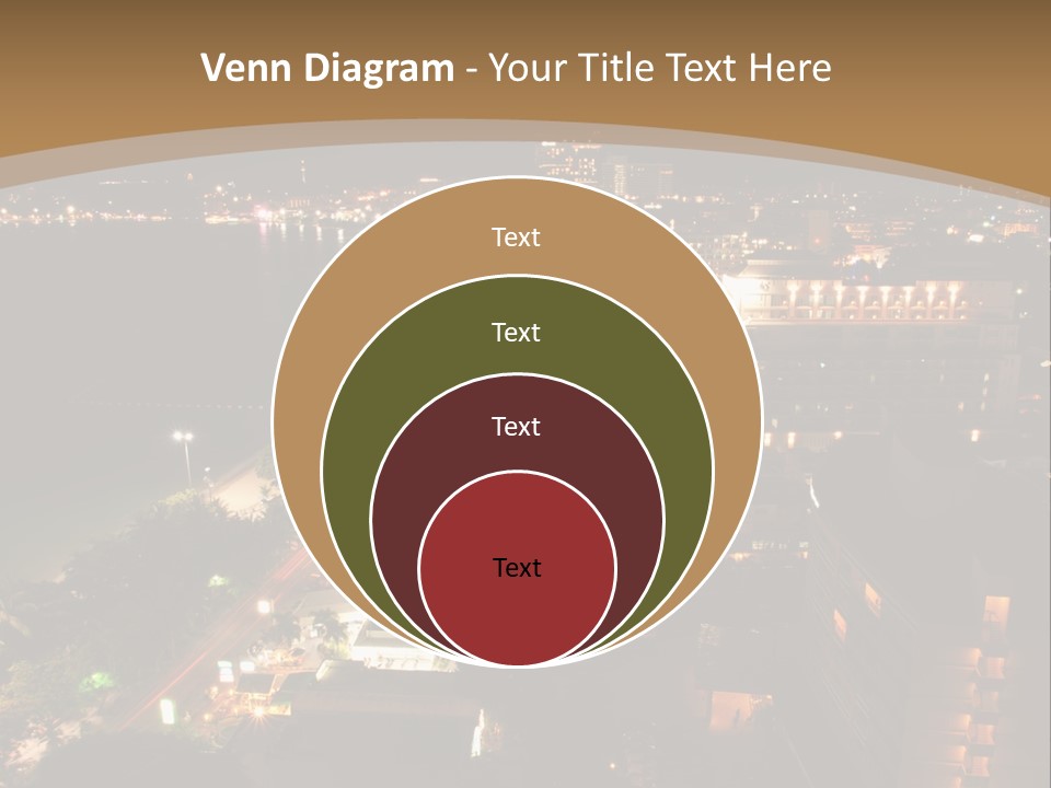 Cars Headlights Intersection PowerPoint Template