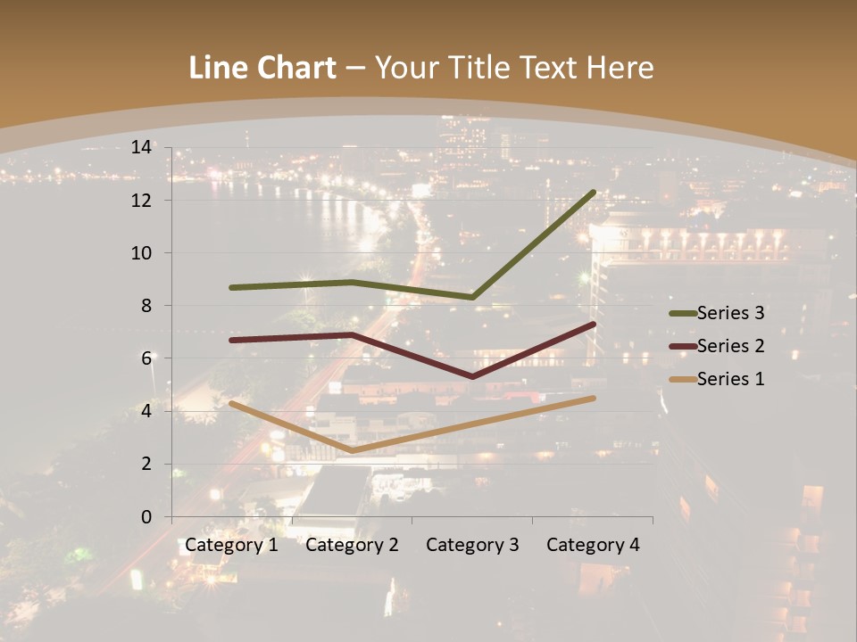 Cars Headlights Intersection PowerPoint Template