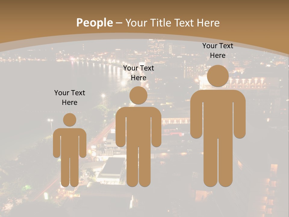 Cars Headlights Intersection PowerPoint Template