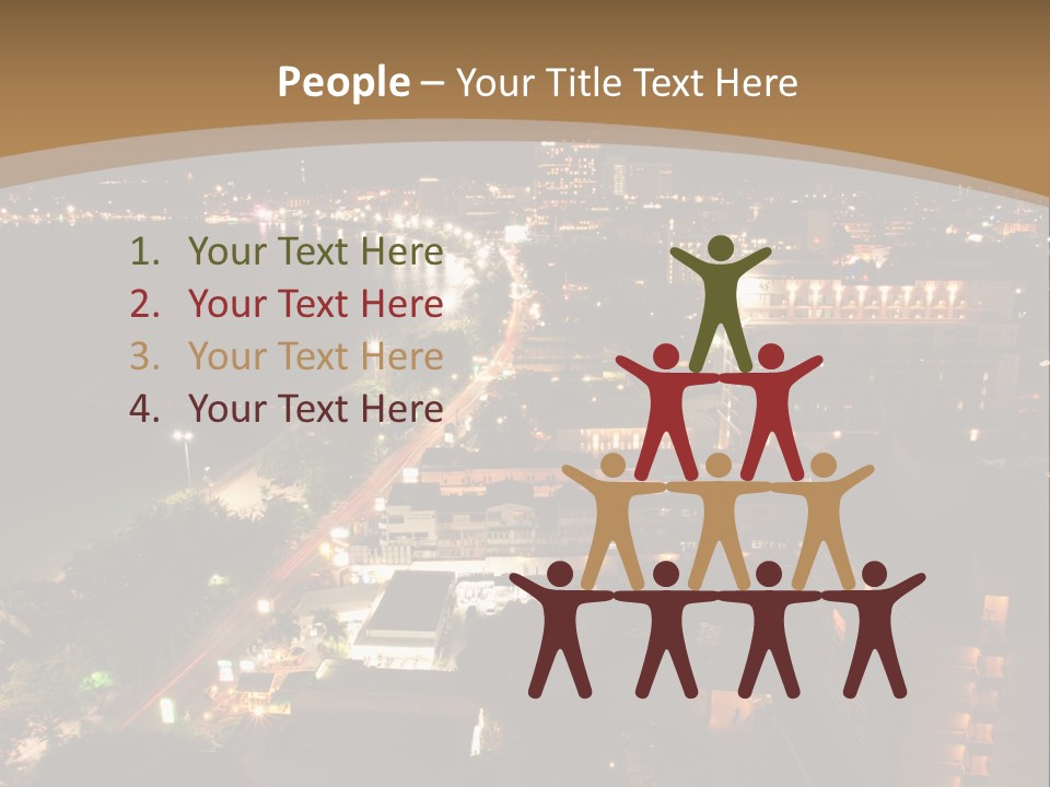 Cars Headlights Intersection PowerPoint Template