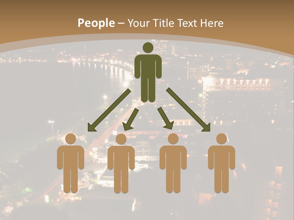 Cars Headlights Intersection PowerPoint Template