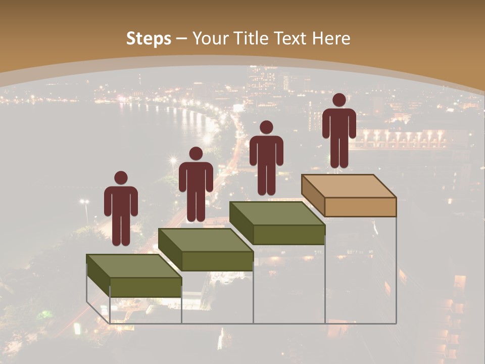 Cars Headlights Intersection PowerPoint Template