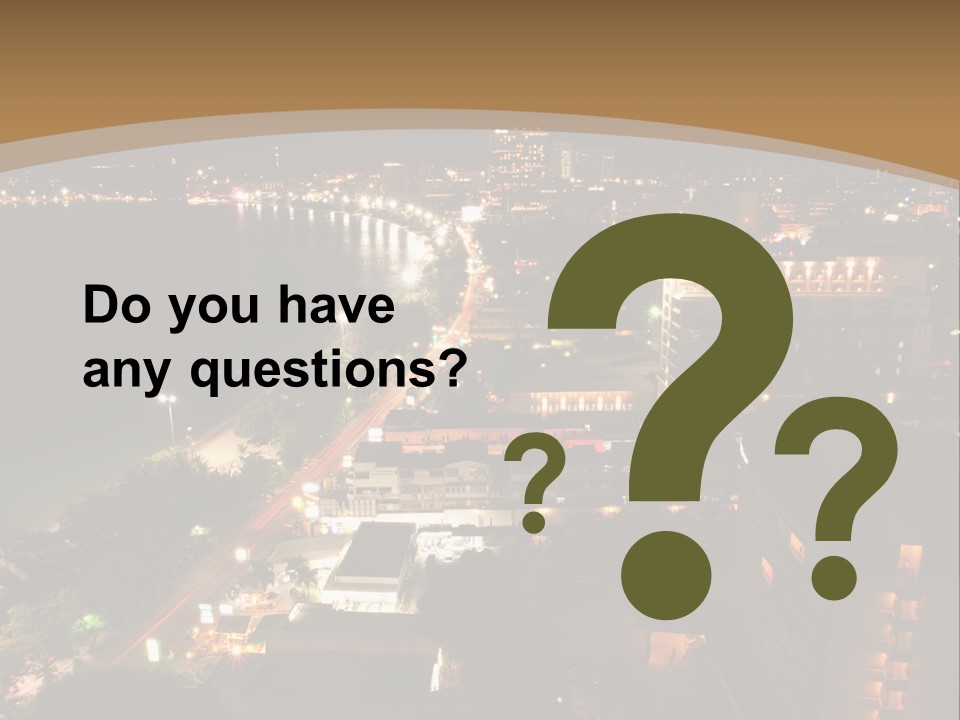 Cars Headlights Intersection PowerPoint Template