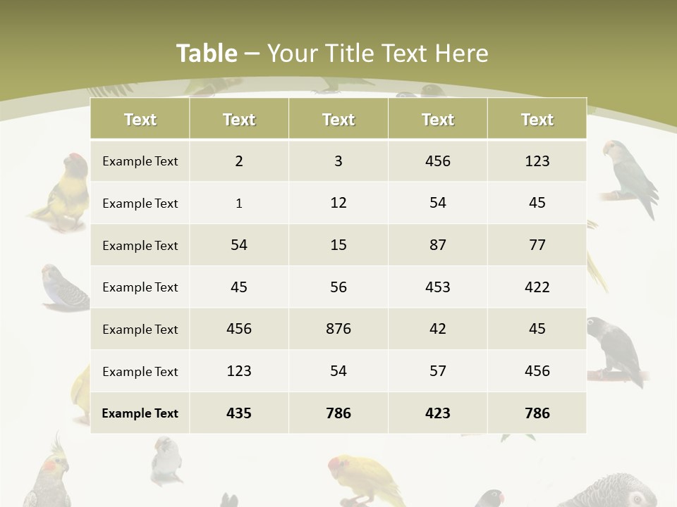 Domestic Animal Peachfaced Orange PowerPoint Template