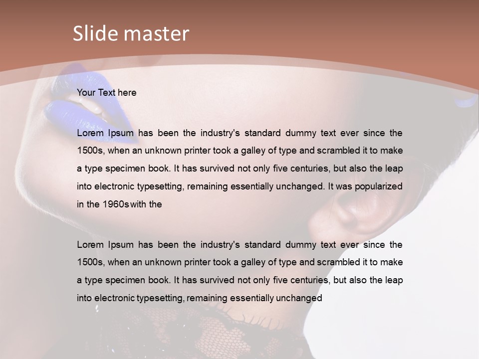 Contemplation Studio Shot Makeup PowerPoint Template