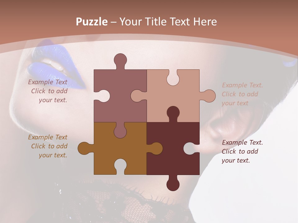 Contemplation Studio Shot Makeup PowerPoint Template