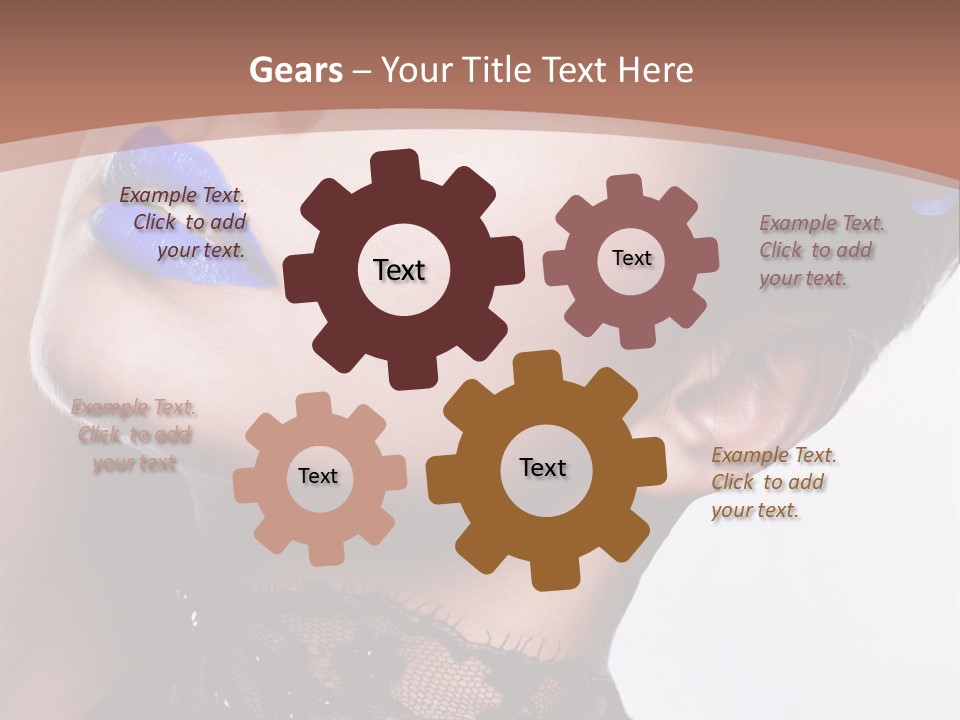 Contemplation Studio Shot Makeup PowerPoint Template