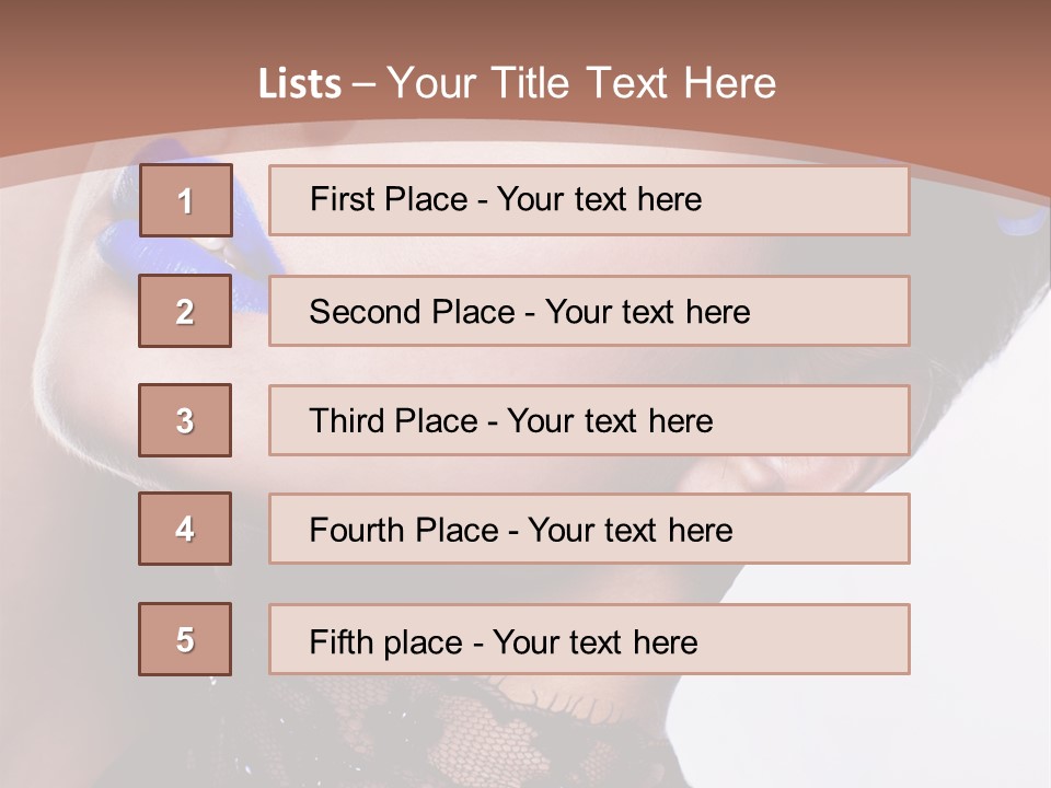 Contemplation Studio Shot Makeup PowerPoint Template