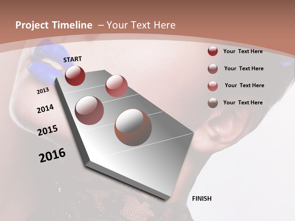 Contemplation Studio Shot Makeup PowerPoint Template