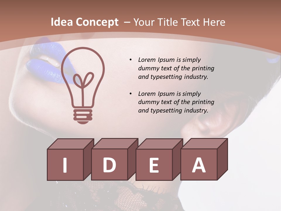 Contemplation Studio Shot Makeup PowerPoint Template