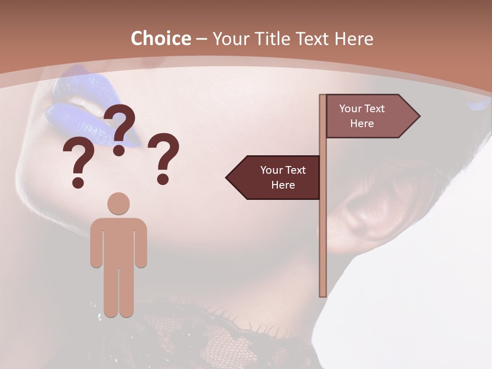 Contemplation Studio Shot Makeup PowerPoint Template