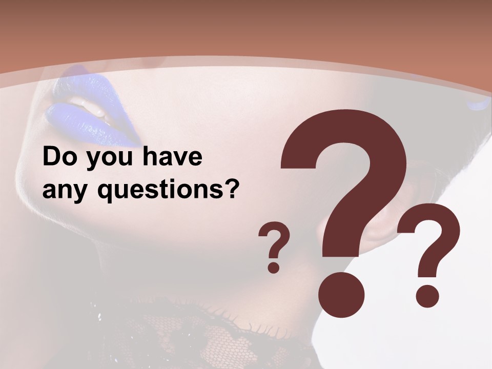 Contemplation Studio Shot Makeup PowerPoint Template