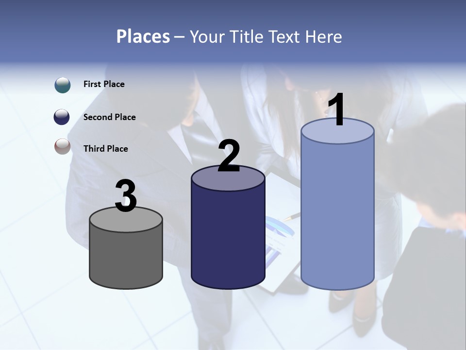 Team Communication Businesswoman PowerPoint Template