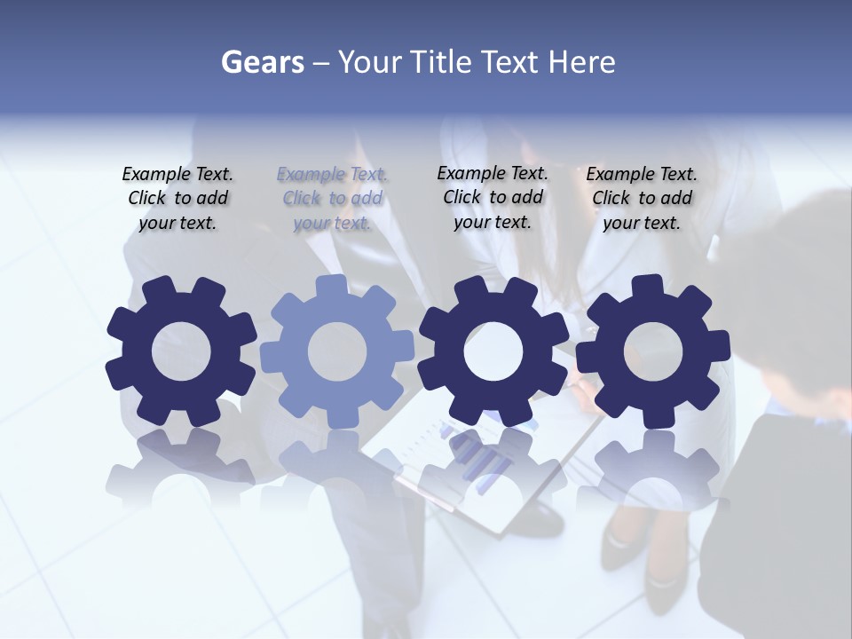 Team Communication Businesswoman PowerPoint Template