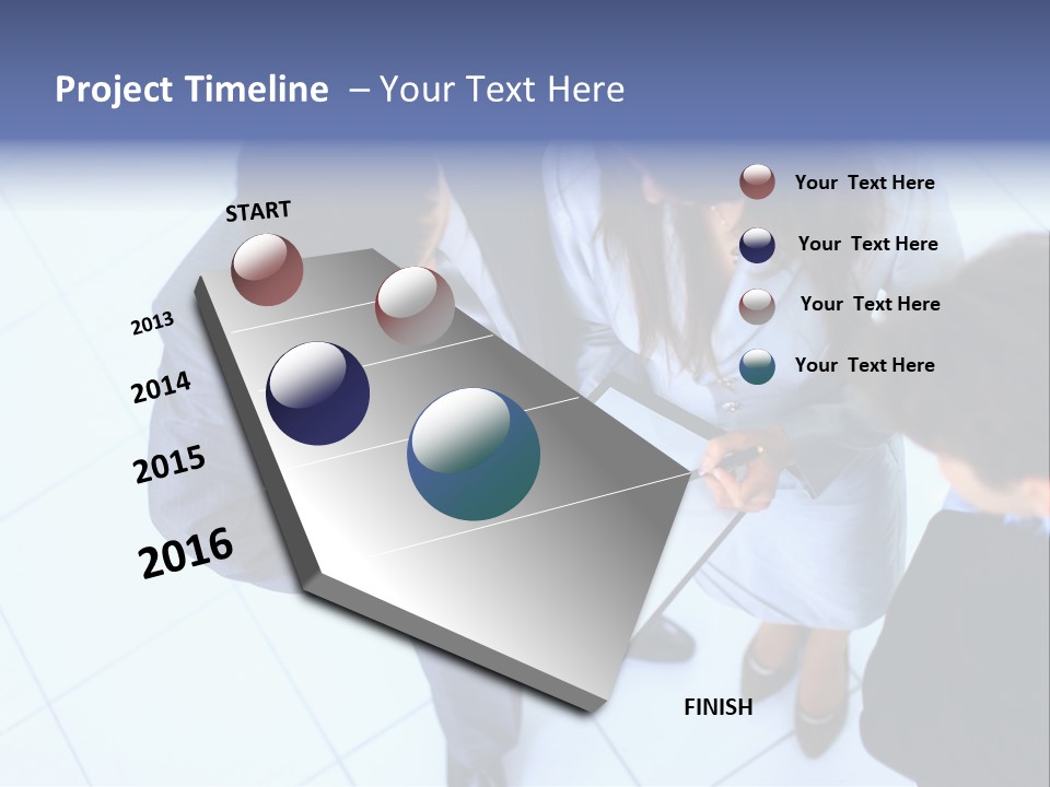 Team Communication Businesswoman PowerPoint Template