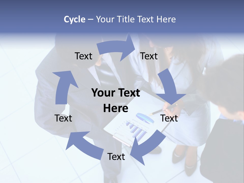 Team Communication Businesswoman PowerPoint Template