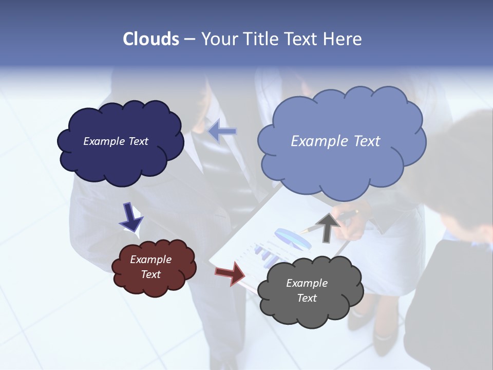 Team Communication Businesswoman PowerPoint Template