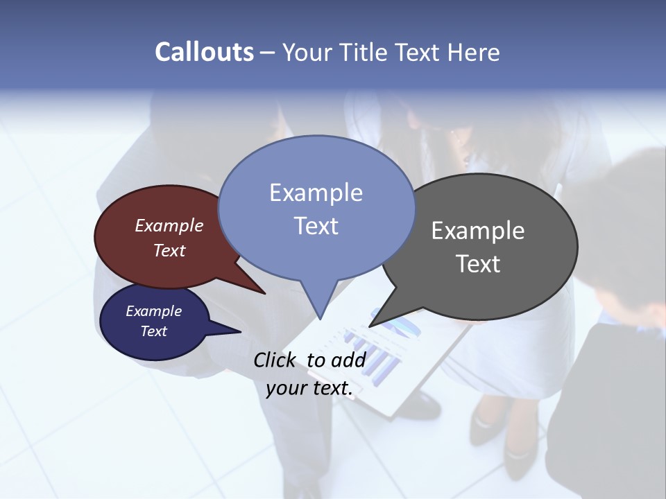 Team Communication Businesswoman PowerPoint Template