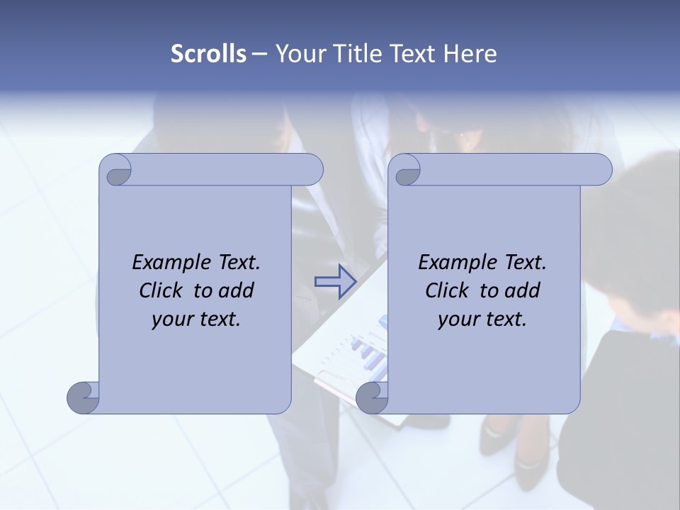 Team Communication Businesswoman PowerPoint Template
