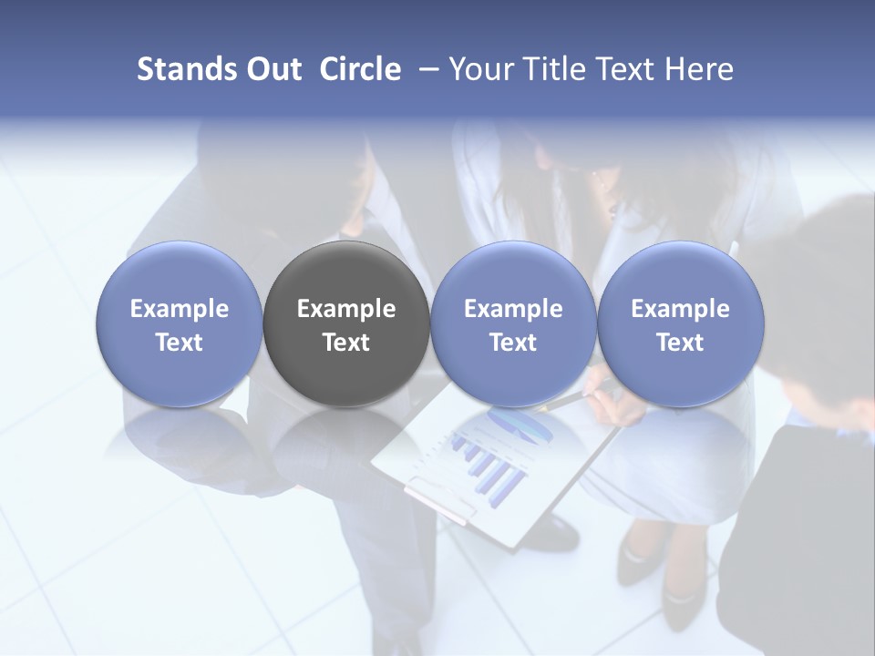 Team Communication Businesswoman PowerPoint Template