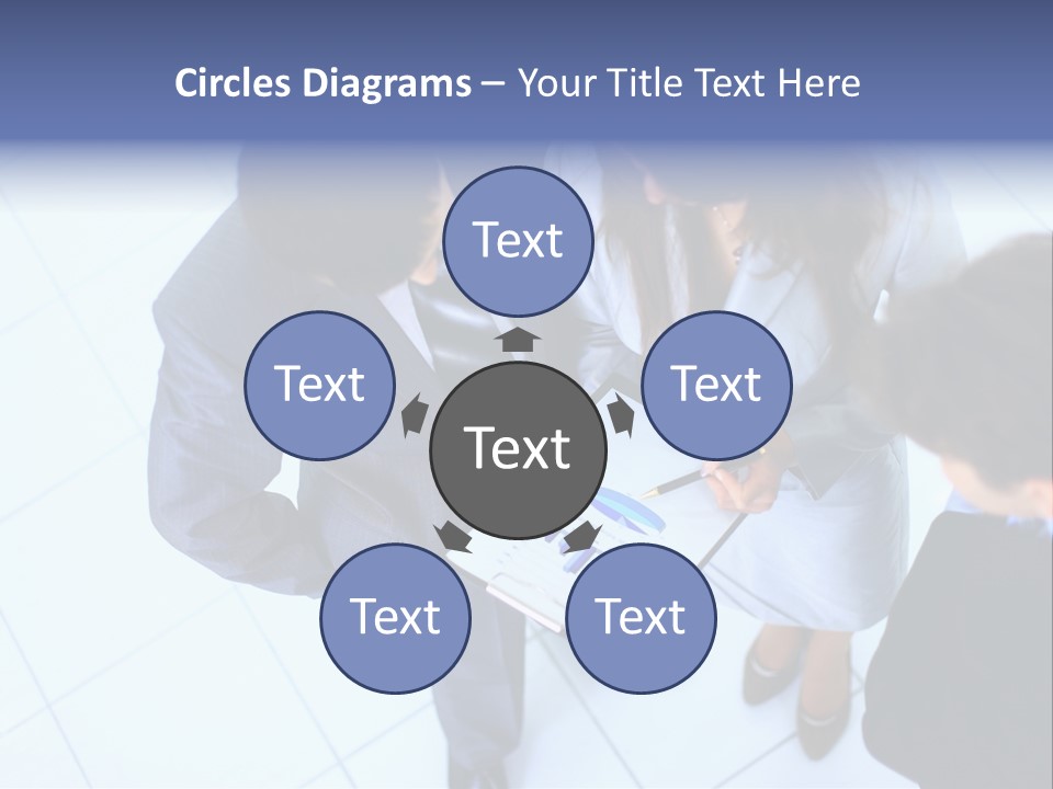 Team Communication Businesswoman PowerPoint Template