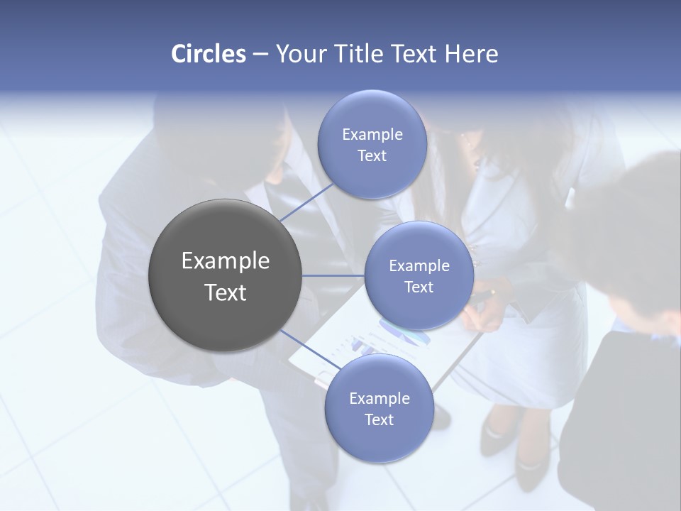 Team Communication Businesswoman PowerPoint Template