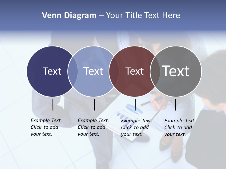 Team Communication Businesswoman PowerPoint Template