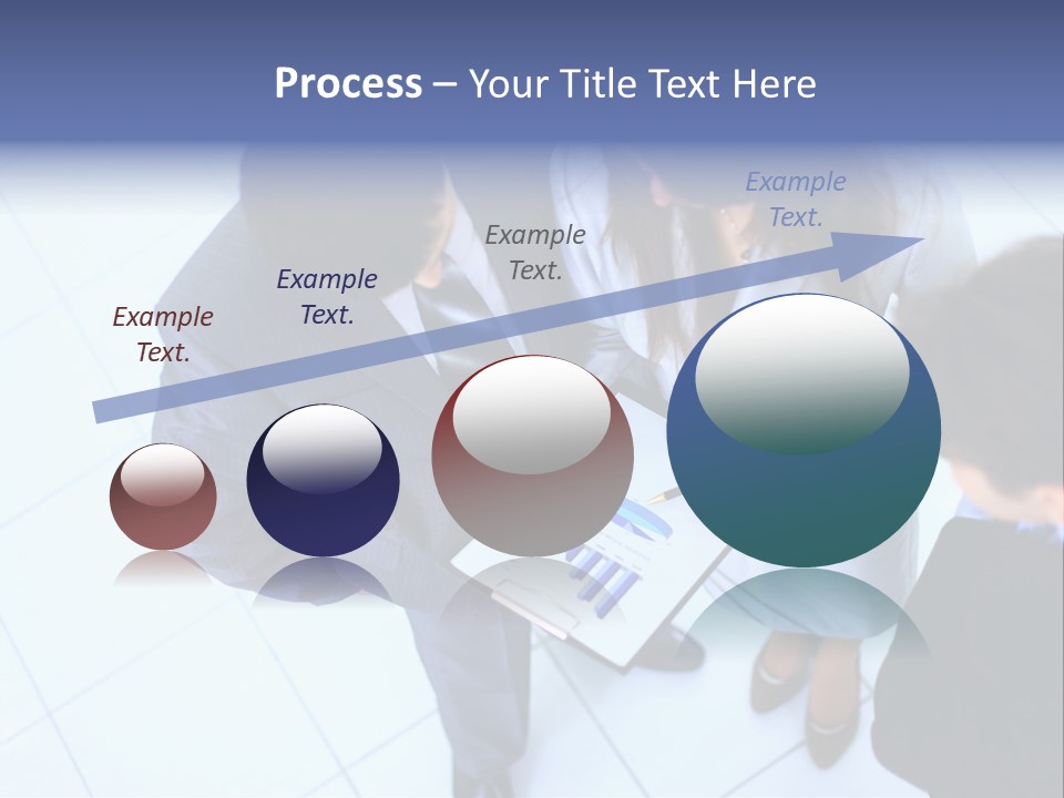 Team Communication Businesswoman PowerPoint Template