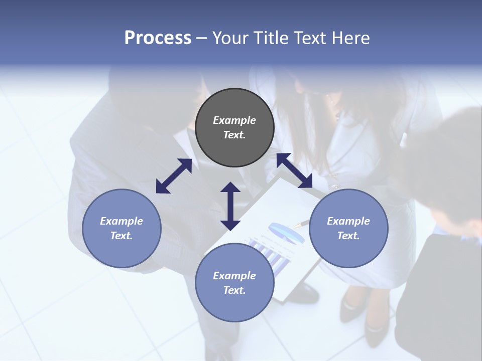 Team Communication Businesswoman PowerPoint Template