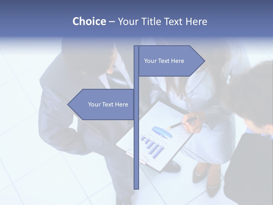 Team Communication Businesswoman PowerPoint Template