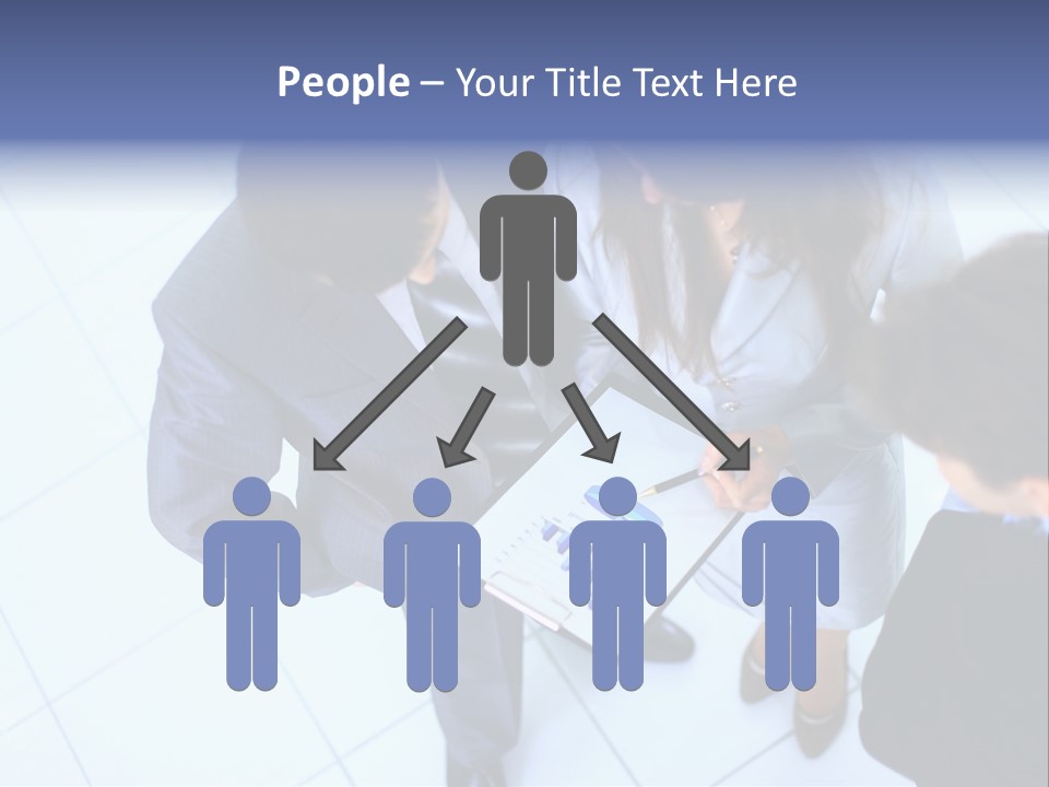 Team Communication Businesswoman PowerPoint Template