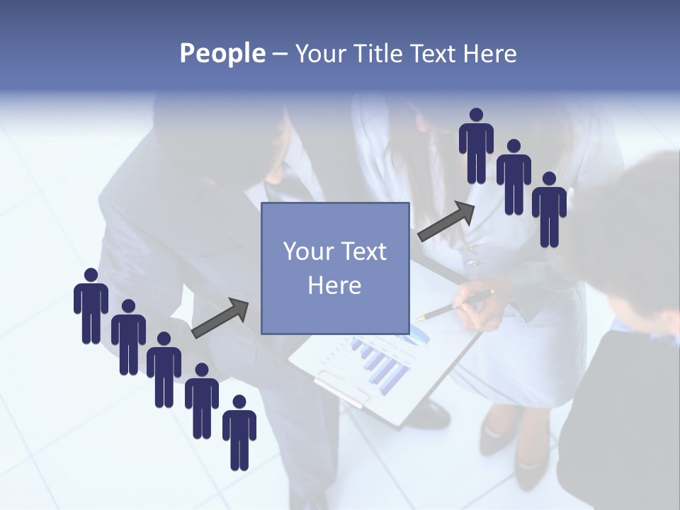 Team Communication Businesswoman PowerPoint Template