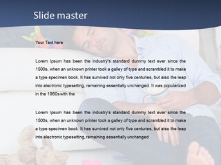 Mom Exhausted Toys PowerPoint Template