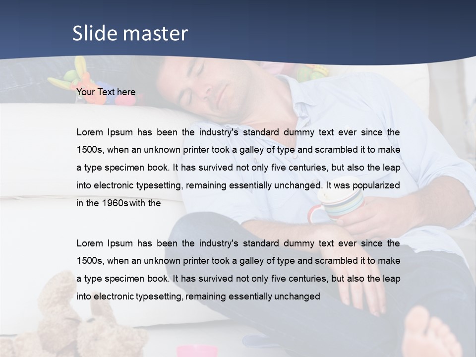Mom Exhausted Toys PowerPoint Template