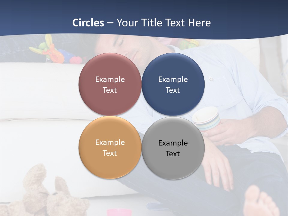 Mom Exhausted Toys PowerPoint Template