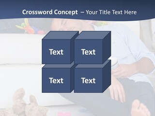 Mom Exhausted Toys PowerPoint Template