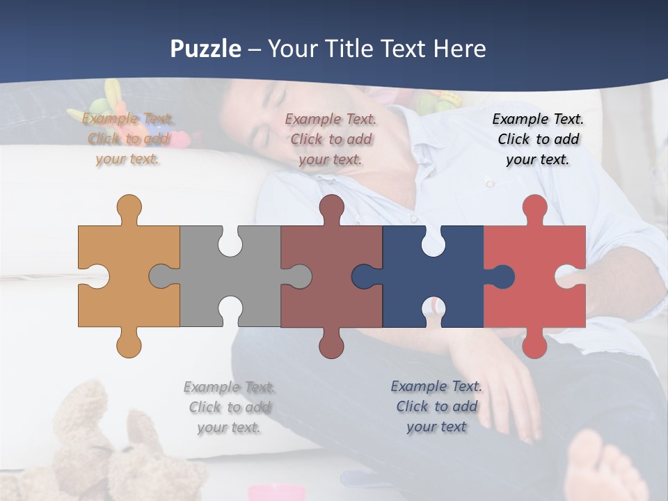 Mom Exhausted Toys PowerPoint Template