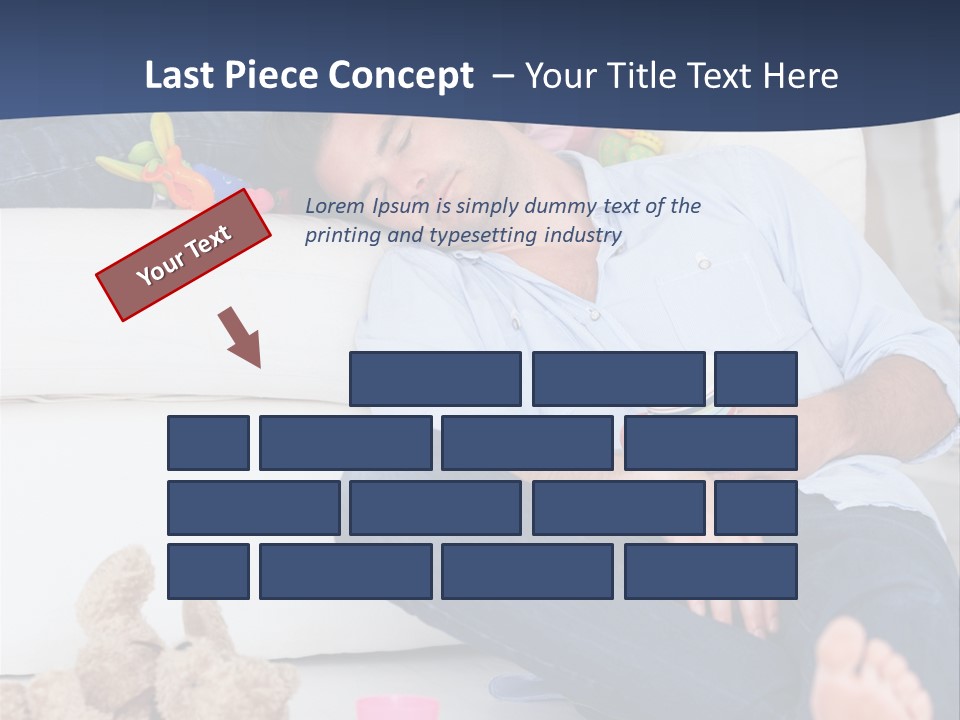 Mom Exhausted Toys PowerPoint Template
