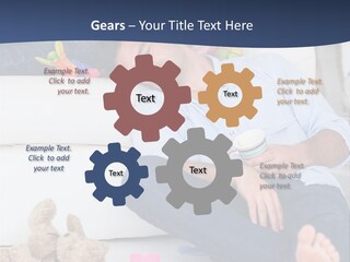 Mom Exhausted Toys PowerPoint Template