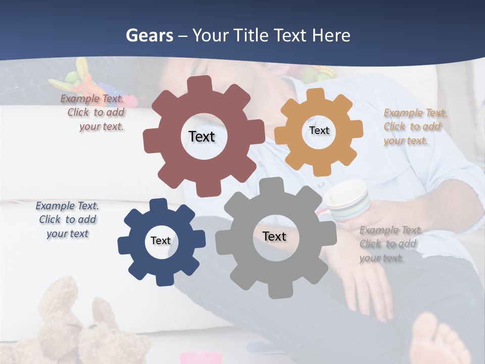 Mom Exhausted Toys PowerPoint Template